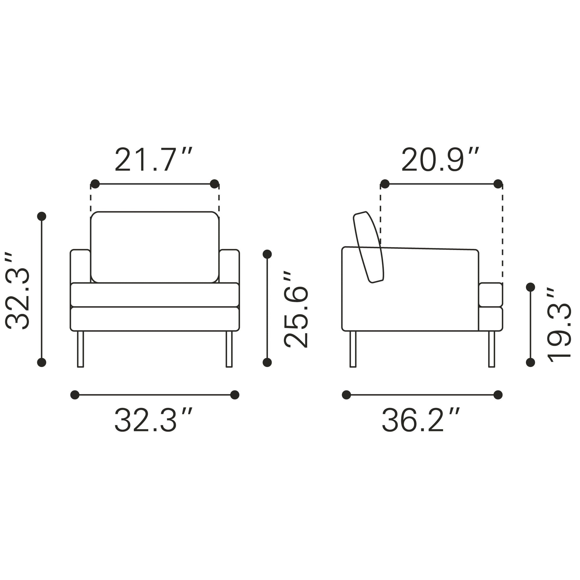 Decade Armchair Brown