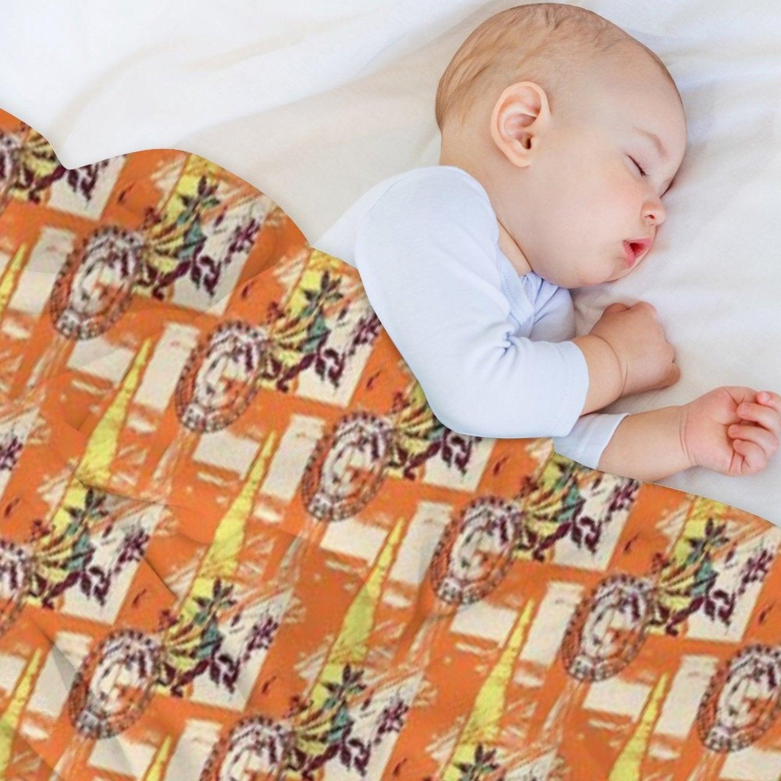 Abstract Flower Pattern Throw Blanket
