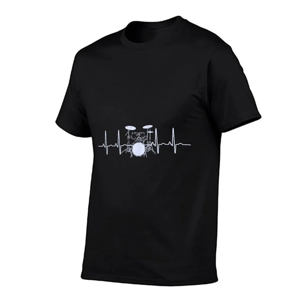 Drum Heartbeat Lifeline Music Lover Gift Drummer T-Shirt