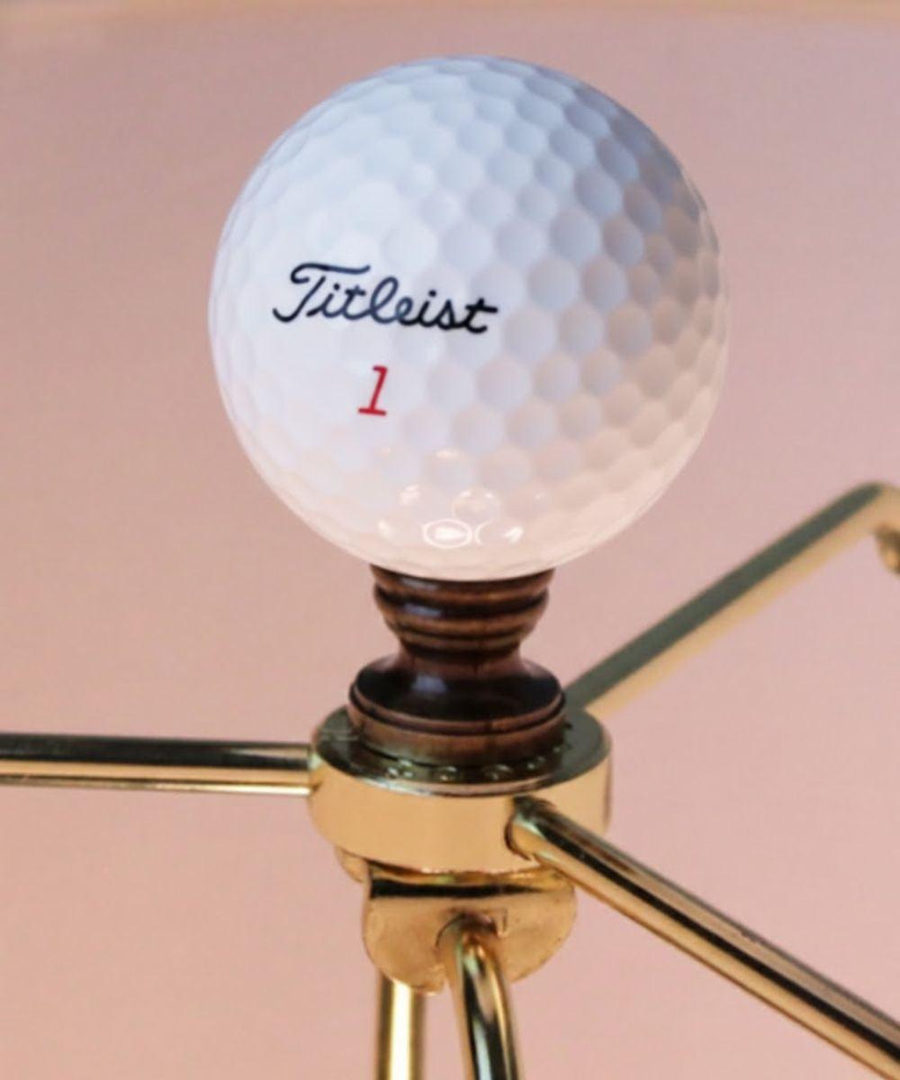 Golf Ball Lamp Finial, White, 2.25