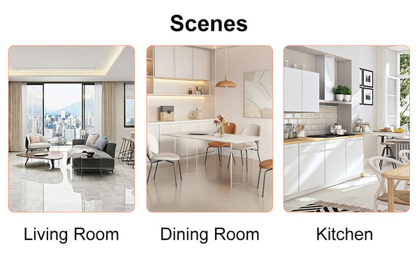 Modern minimalist circular tempered glass table for kitchen, dining and living room