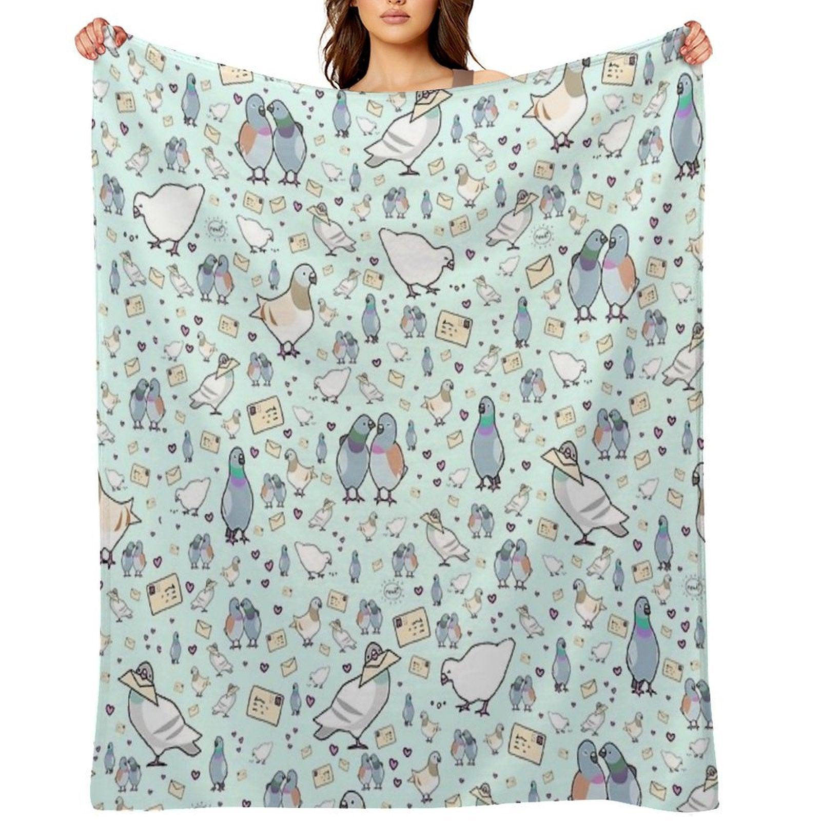 Pigeons Throw Blanket
