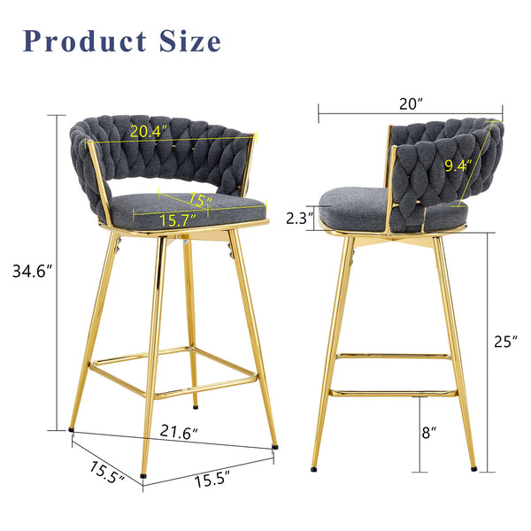 Four-Piece Modern Rotating Swivel Barstools