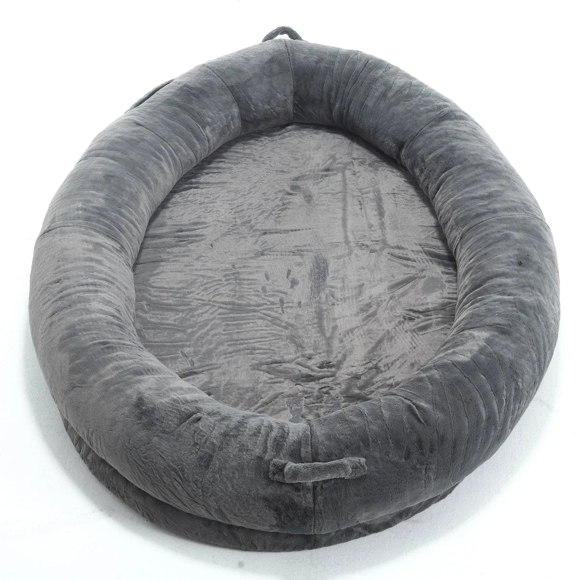 🇫🇷🇪🇪 🇸🇭🇮🇵🇵🇮🇳🇬 Human Dog Bed for Adult, Memory Foam Human Size Pet Bed for Human With Storage Pocket, Dark Gray