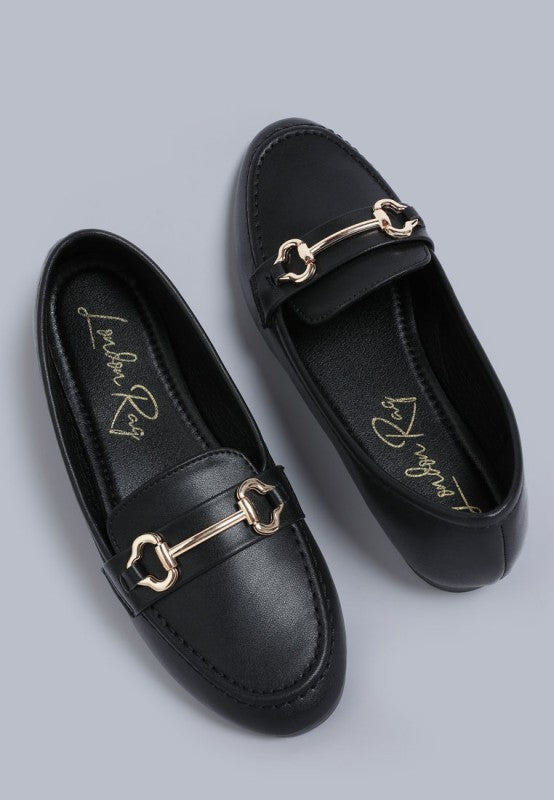 Pingle Horsebit Faux Leather Loafers