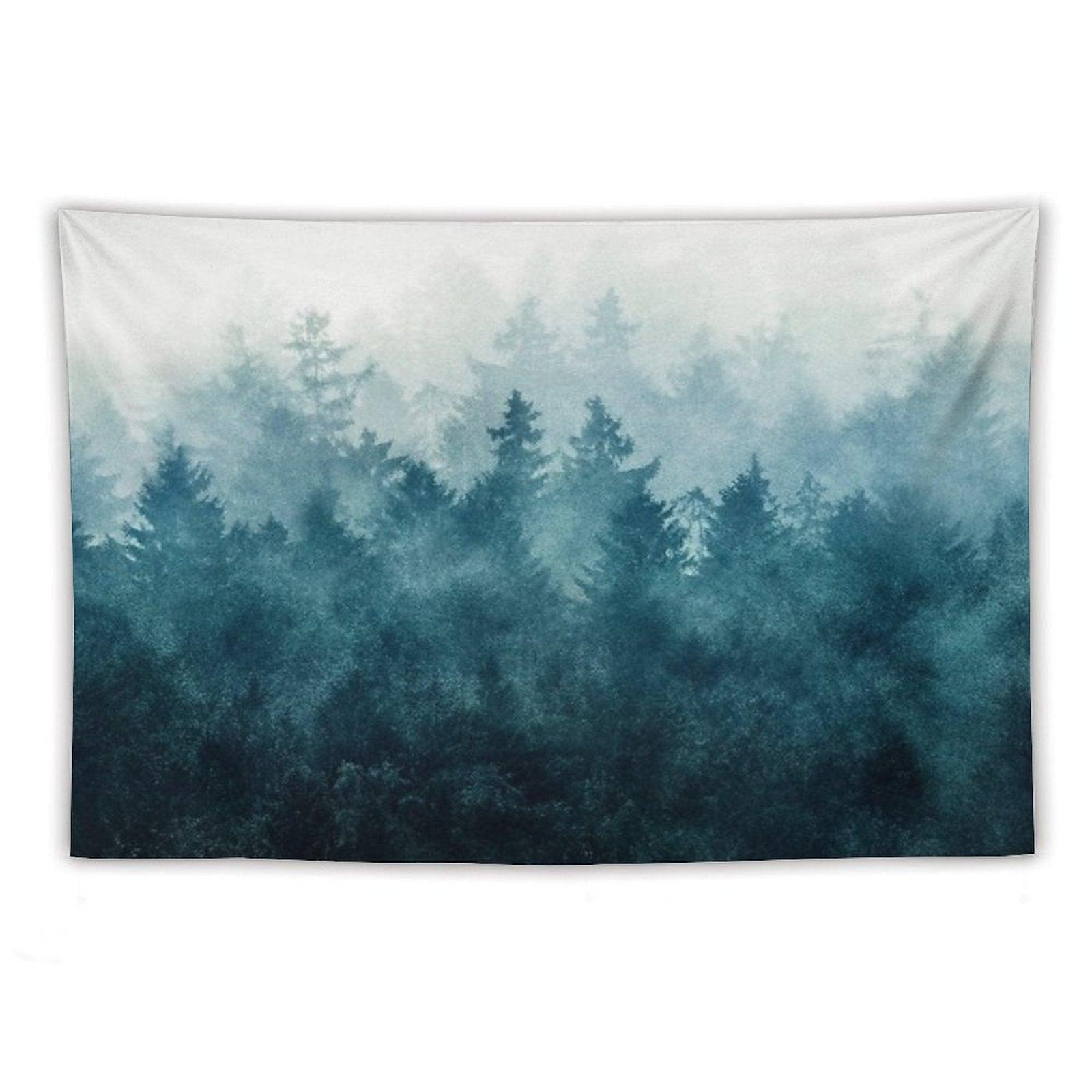 The Heart Of My Heart  So Far From Home In A Misty Foggy Fall Wilderness Forest Tapestry