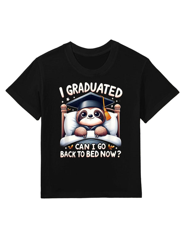 Graduation Sloth I Graduated Can I Go Back To Bed Now Kids T-Shirt