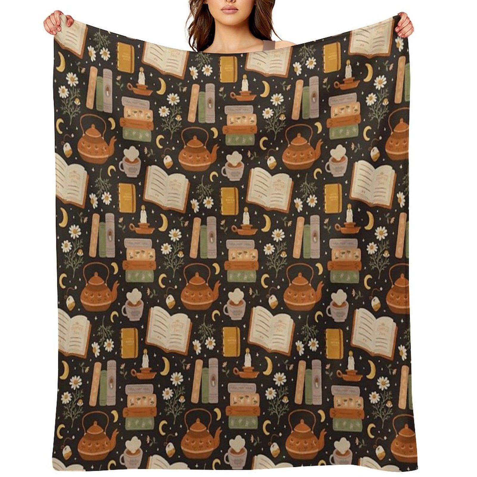 Sweet Bookish Dreams Throw Blanket