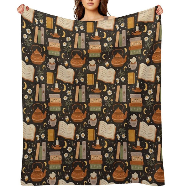 Sweet Bookish Dreams Throw Blanket