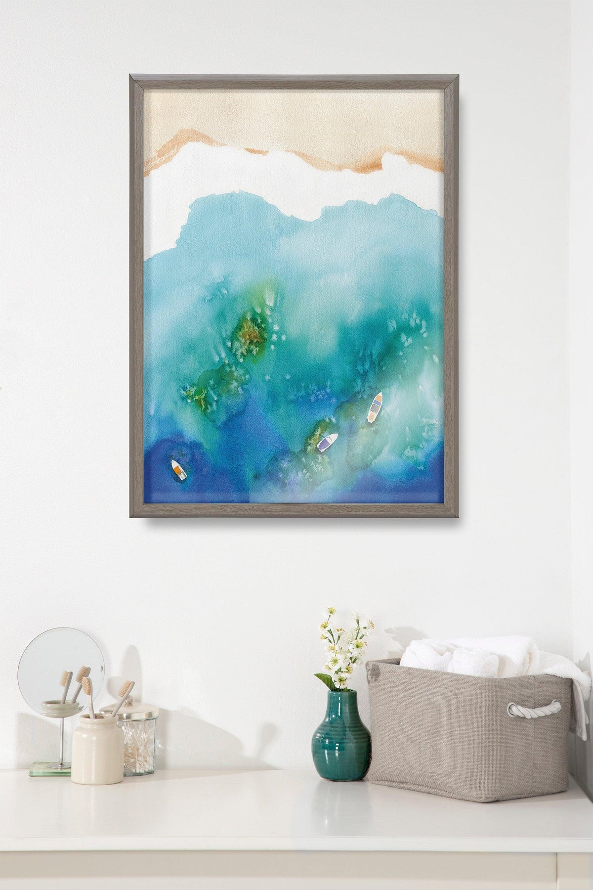 Blake Voyage Framed Printed Glass by Janet Meinke-Lau