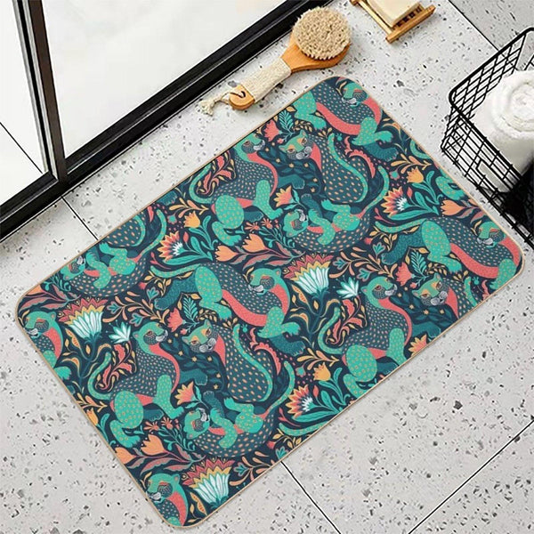 Folk Tiger Bath Mat