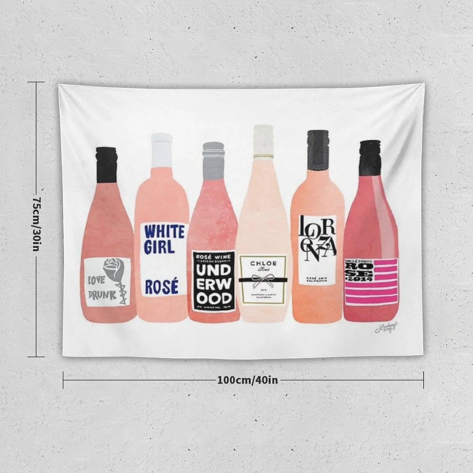 Rose Bottles Tapestry