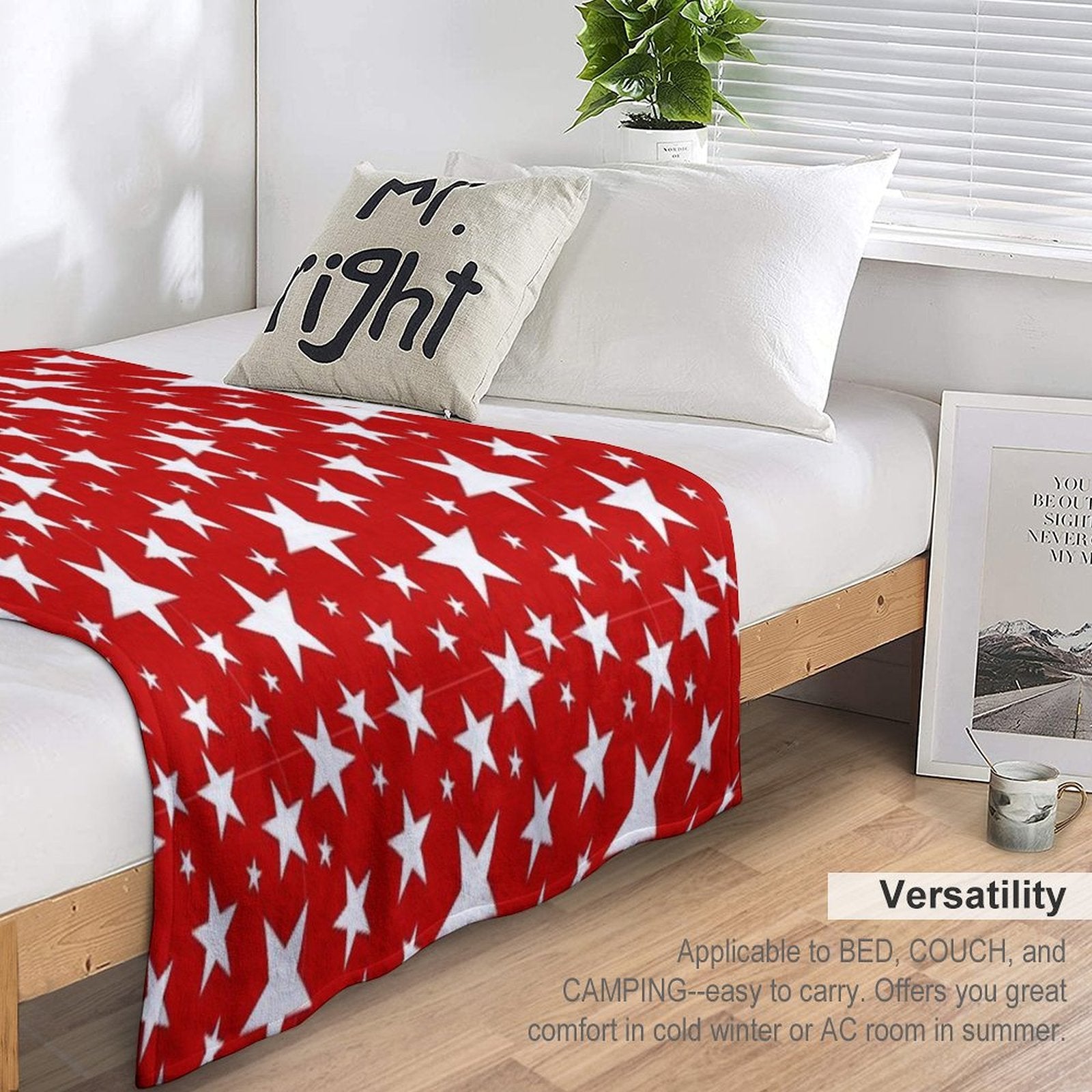 Star Pattern Design for Apparel And Home Decor Wrinkle-free Throw Blanket
