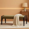 51 Inches Wide Linen Textured Emerald Ottoman Bench