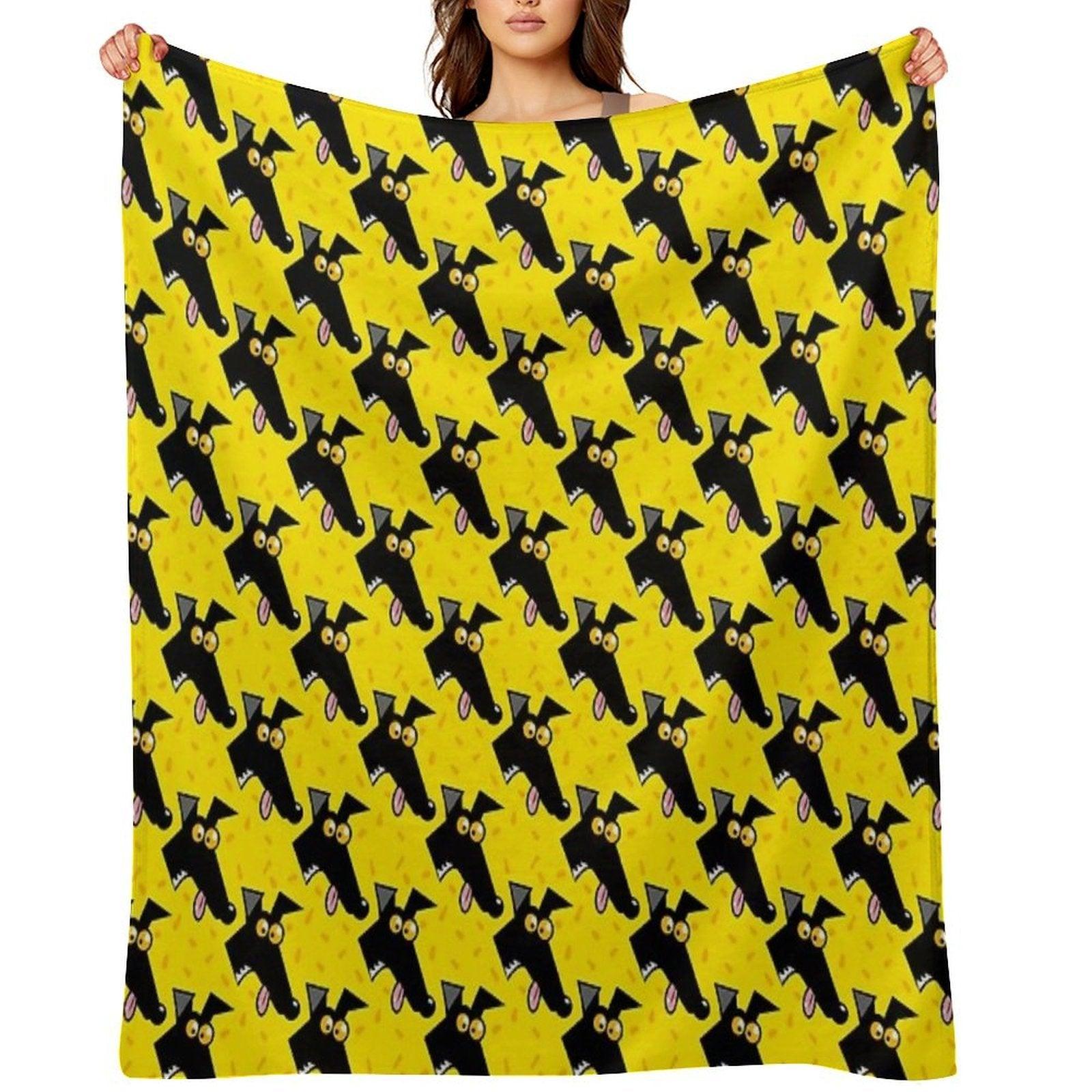 Seamless Derp Yellow Throw Blanket