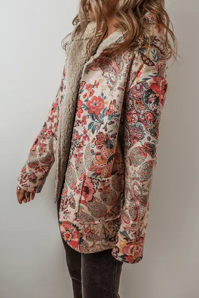 Vintage Autumn Printed Long Sleeve Hooded Jacket Lightweight & Stylish Casual Outerwear