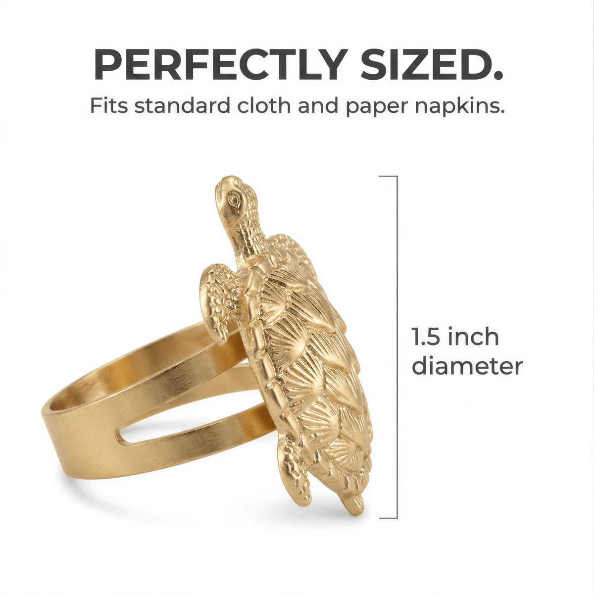 Gold Turtle Napkin Rings – Golden Shell