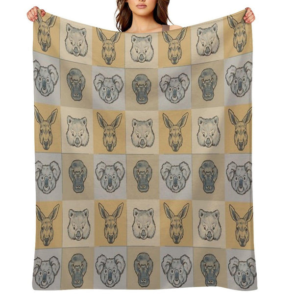 Australian Animals Throw Blanket