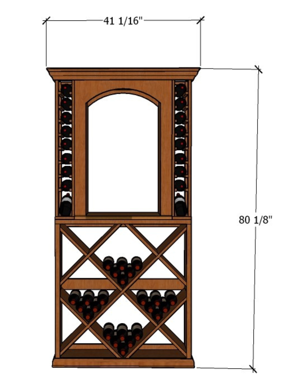 3 Foot Wine Cellar Storage System | 128 Bottle Capacity Wine Racks