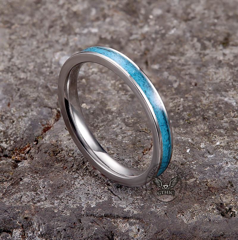 3mm Turquoise Band Titanium Ring