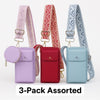 3 Pack Lior™ 2-Piece Crossbody Bag/Phone Case