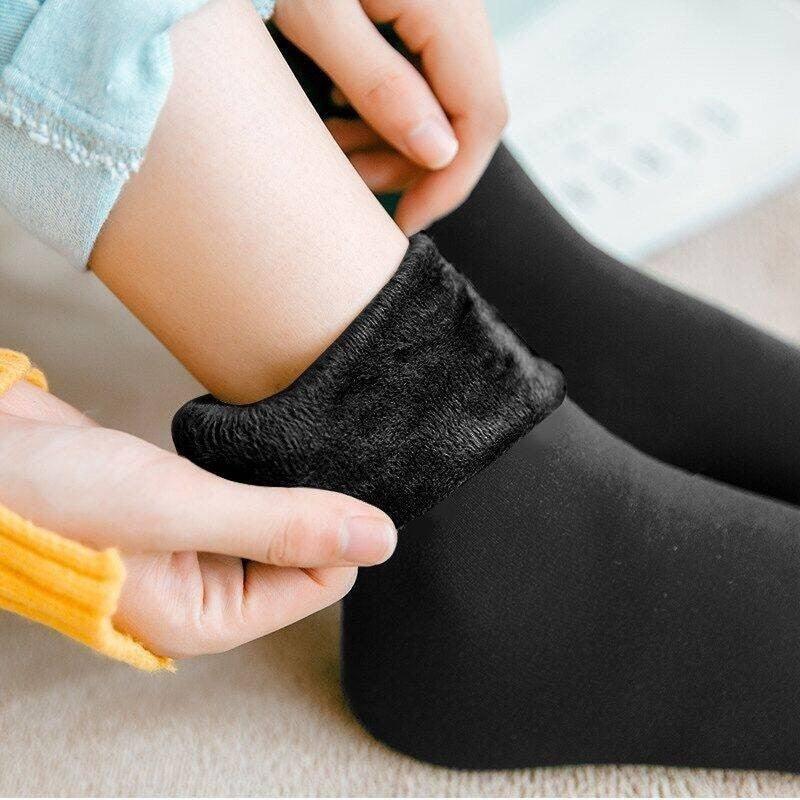 3Pairs Female Winter Warm Thicken Thermal Soft Casual Solid Color Socks Wool Cashmere Home Snow Boots Velvet Home Floor Sock For Women