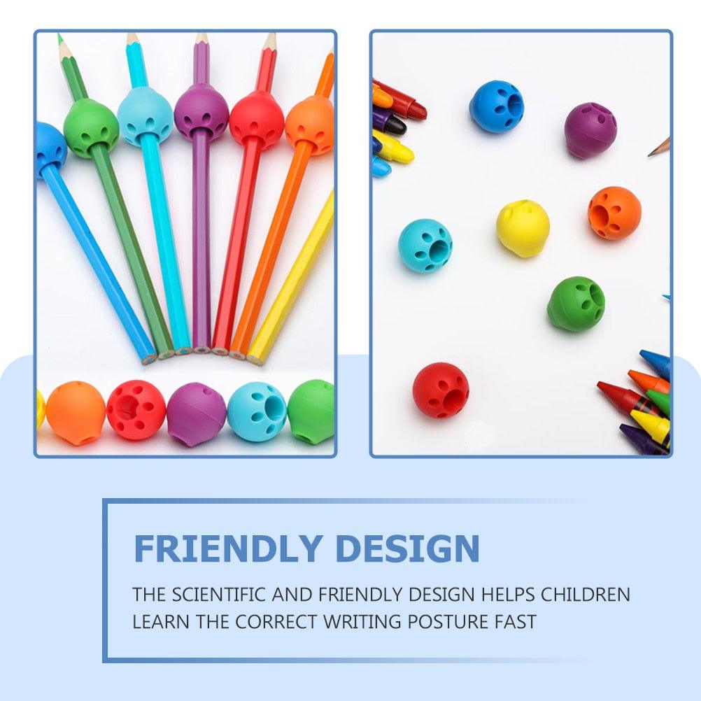 3Pcs Silicone Writing Aid Grip Pencil Aids Children for Child Pencil Pen School Pencil Grips for Kids Adults Silicone Pencil Grips Round Handwriting Aid Tools for Handwriting Drawing