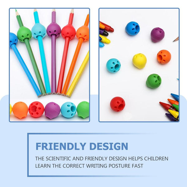 3Pcs Silicone Writing Aid Grip Pencil Aids Children for Child Pencil Pen School Pencil Grips for Kids Adults Silicone Pencil Grips Round Handwriting Aid Tools for Handwriting Drawing