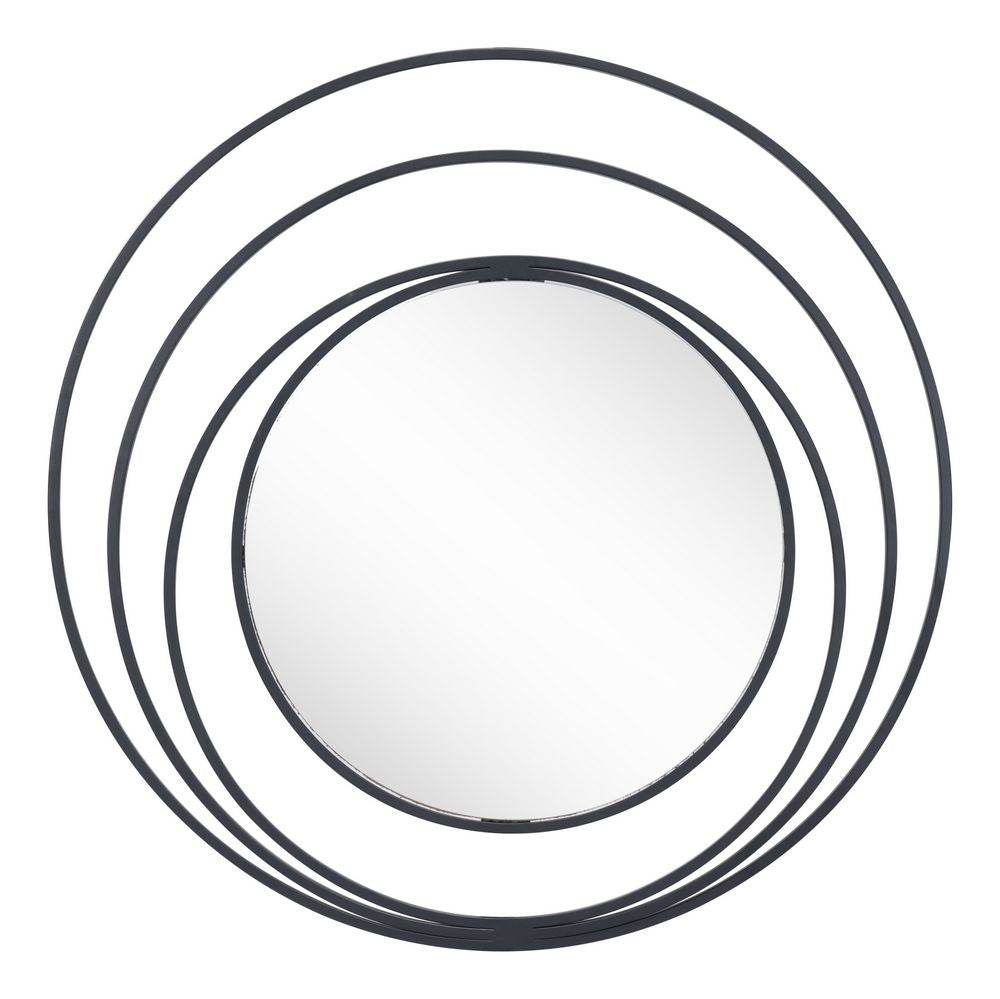 A12207 - Luna Round Mirror Black