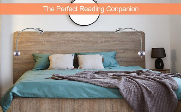 3W Dimmable Wall Reading Lamp, LED Bed Reading Book Light, Wall Sconce Bedside Reading Study Lamp Decorative Table Lamp Cute Study Lamps for Bedroom Décor