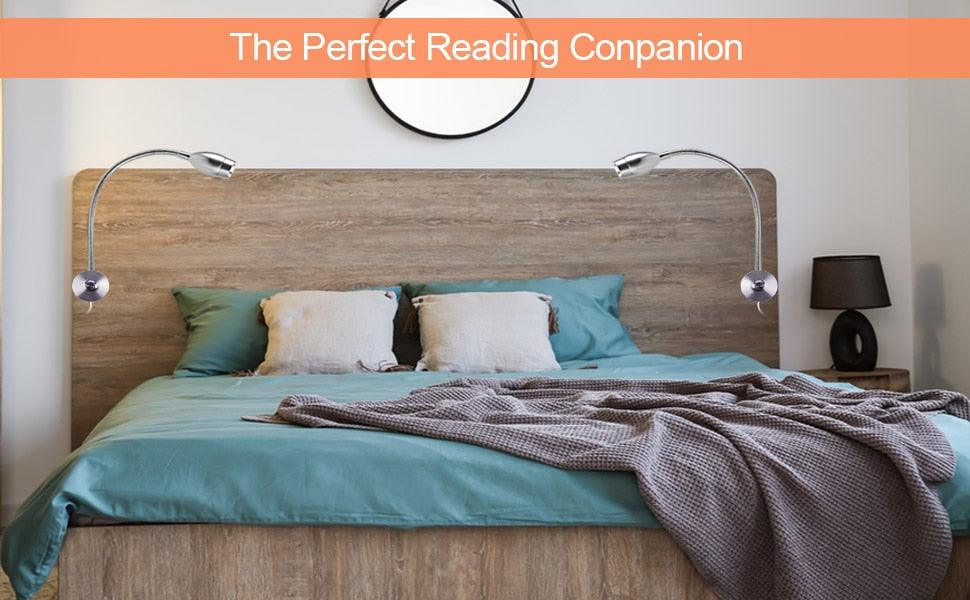 3W Dimmable Wall Reading Lamp, LED Bed Reading Book Light, Wall Sconce Bedside Reading Study Lamp Decorative Table Lamp Cute Study Lamps for Bedroom Décor