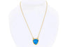 Donatello Gian 14K Gold Plated Genuine Turquoise Necklace