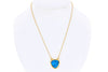 Donatello Gian 14K Gold Plated Genuine Turquoise Necklace