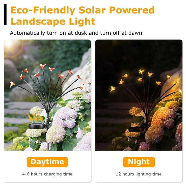 4-Pack Waterproof Solar Bee LED Stake Lights