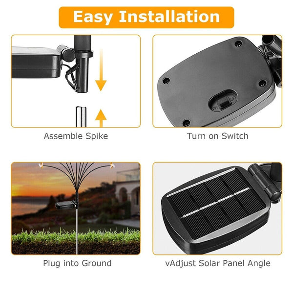 4-Pack Waterproof Solar Bee LED Stake Lights
