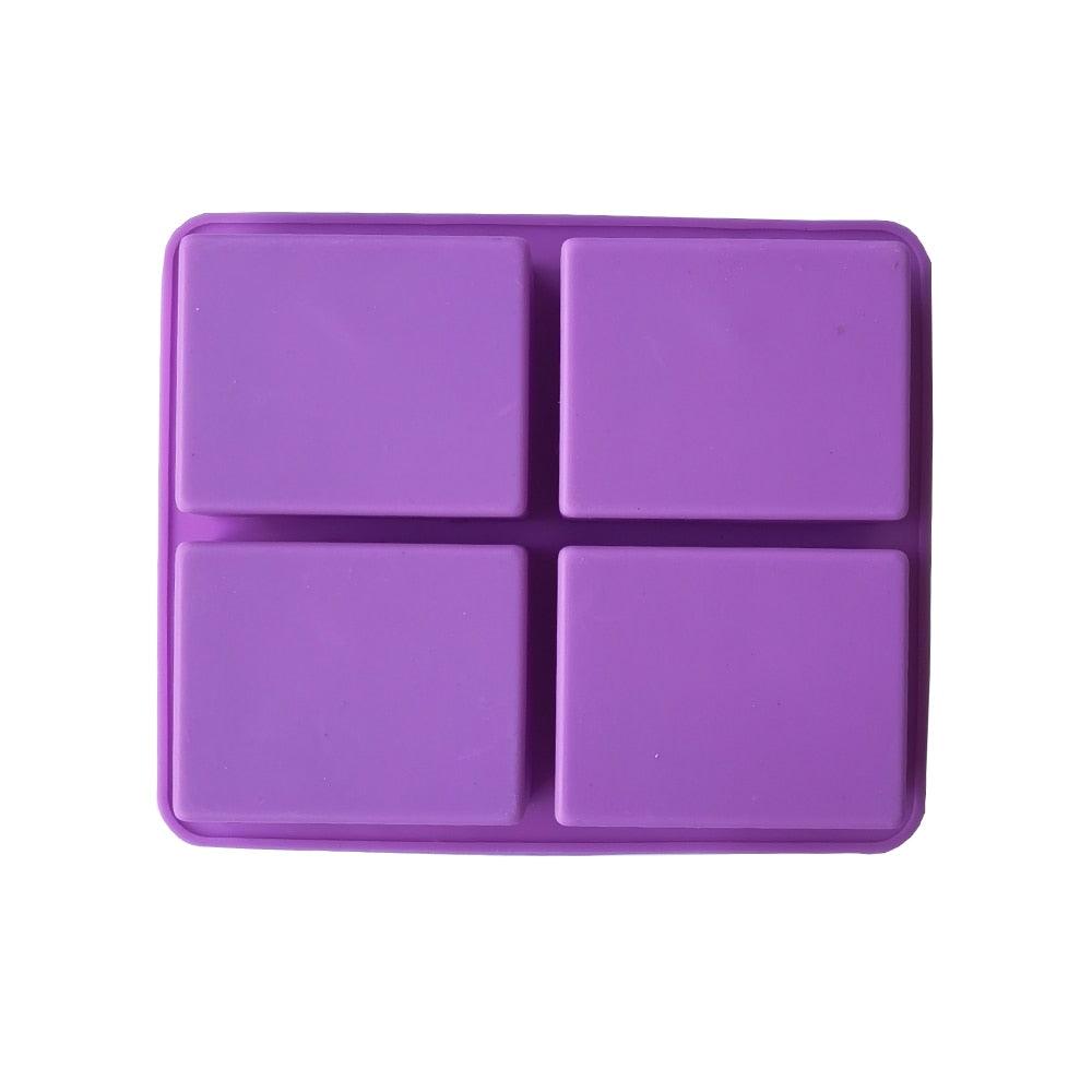 4-Cavity Wavy Flower Silicone Handmade Soap Mold Cake Mold Aromatherapy Plaster Mold Essential Oil Soap Mold 4-Cavity Ocean Wave Soap Mold, Silicone Sea Wave Cake Pan