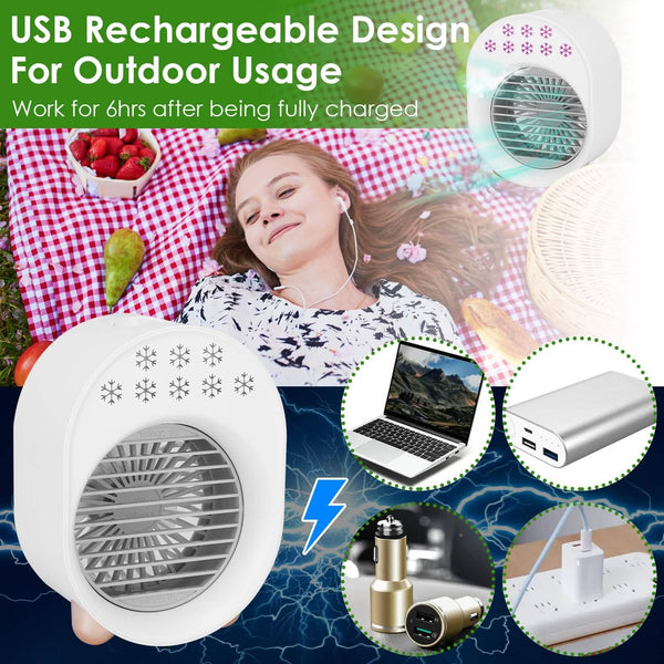 4-in-1 Portable Mini Desktop Water Mist Cooling Air Conditioner