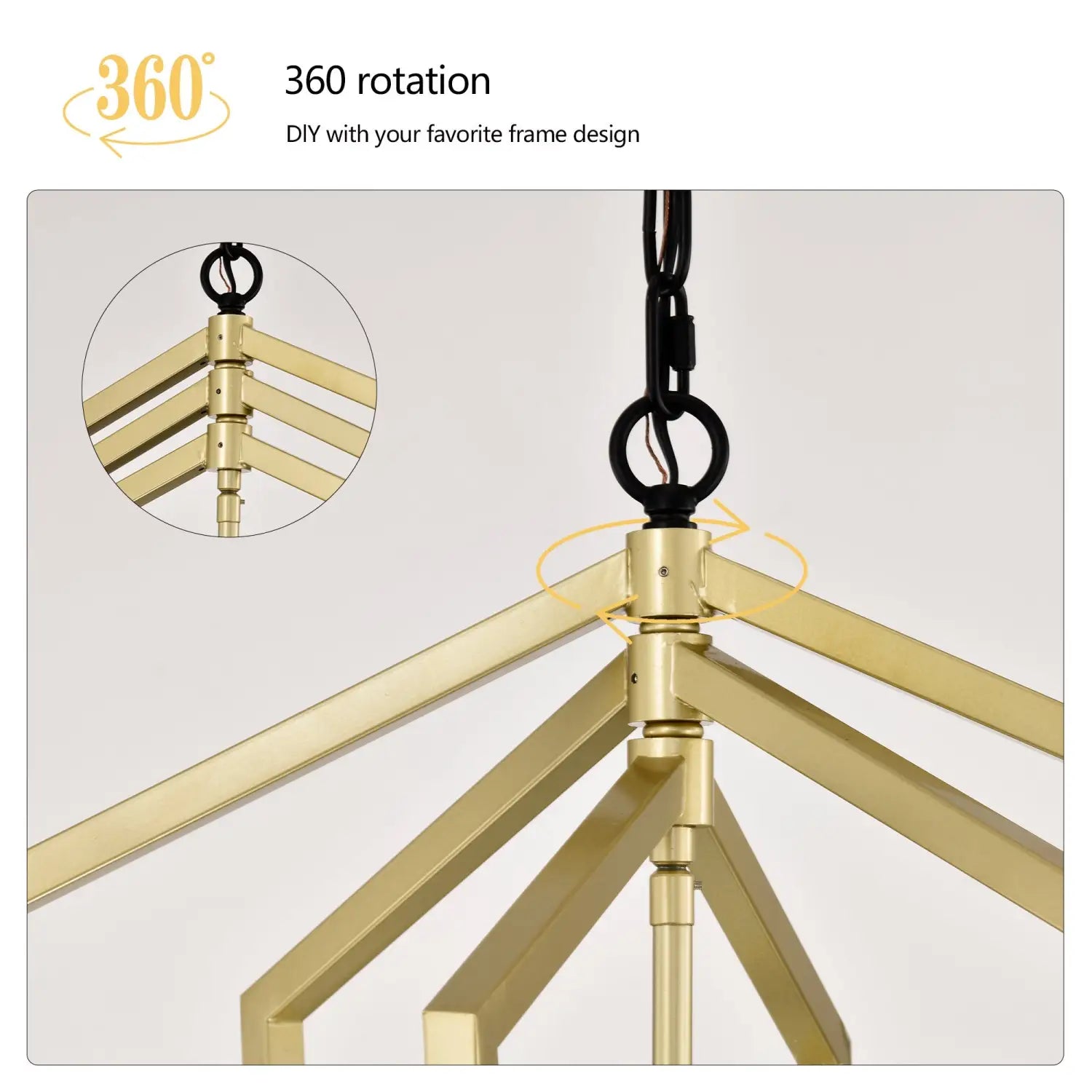 4 Light Farmhouse Chandelier Hanging Lights Pendant with Modern Design