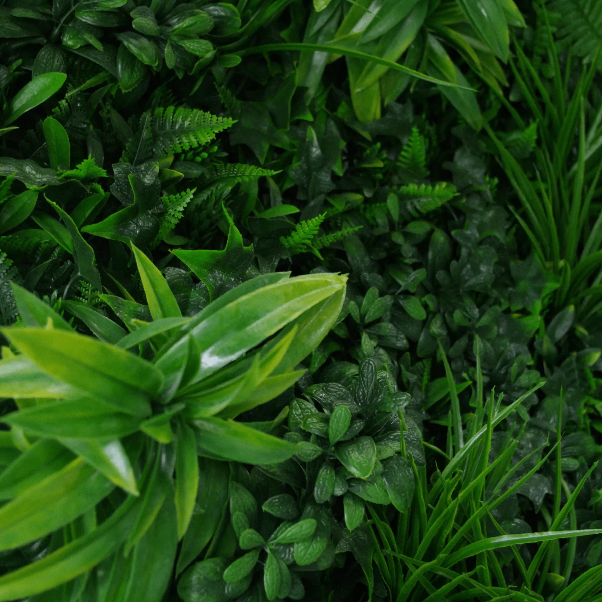 Green Tropics Artificial Vertical Garden Green Wall Panel 40×40in 11 SQ FT – UV Resistant – Commercial Grade