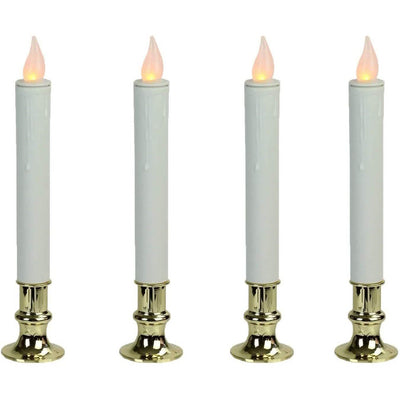 4-Pack: Elegant Glow Candle 9” Flameless Battery Taper