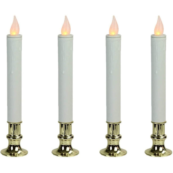 4-Pack: Elegant Glow Candle 9” Flameless Battery Taper