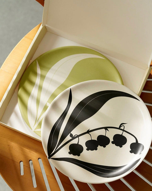 4 - Pack Eclectic Floral Bamboo Fiber Dinnerware Set ( $14.9 / count )