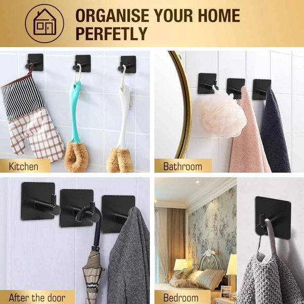 4-Pack: Heavy Duty Durable 304 Stainless Steel Wall Hangers
