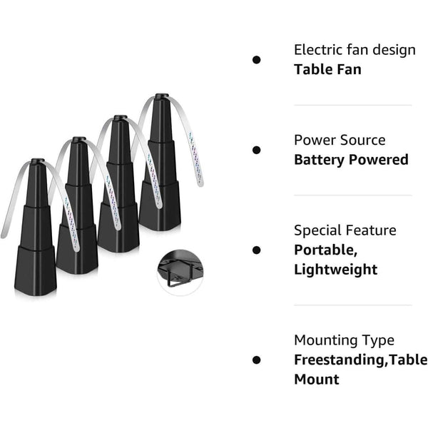 4-Pack: Portable Table Top Fly Fan Fly Spinner with Holographic Blades