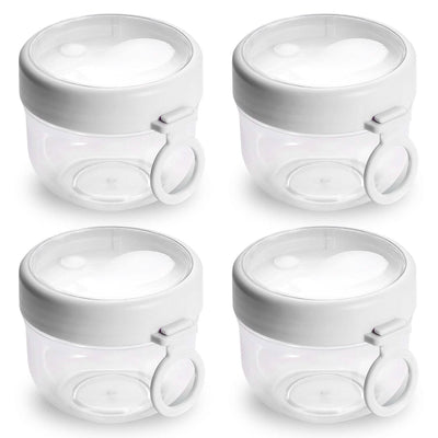 4-Piece: 20 Oz Oat Containers with Lids and Folding Spoons