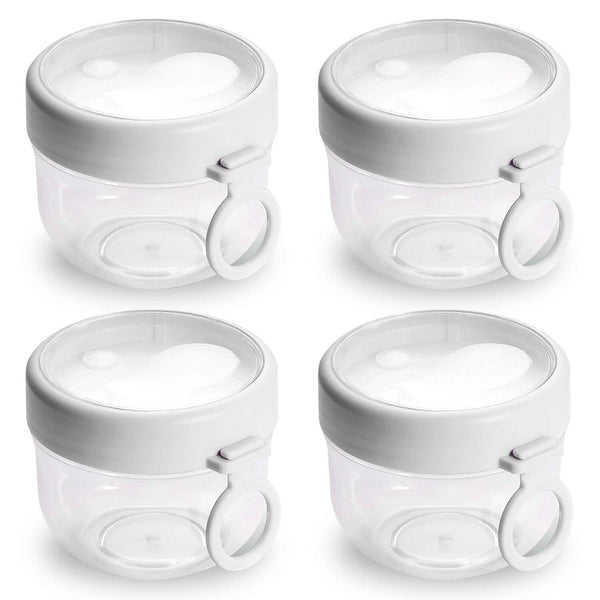 4-Piece: 20 Oz Oat Containers with Lids and Folding Spoons