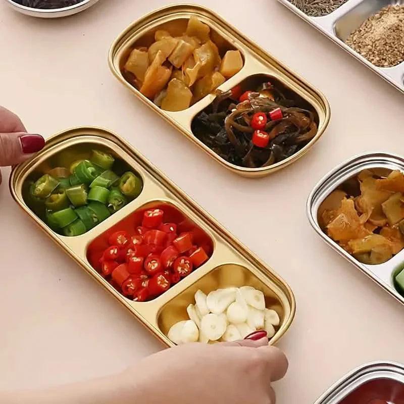 4-Piece Set: Stainless Steel Sauce Dish