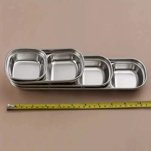 4-Piece Set: Stainless Steel Sauce Dish