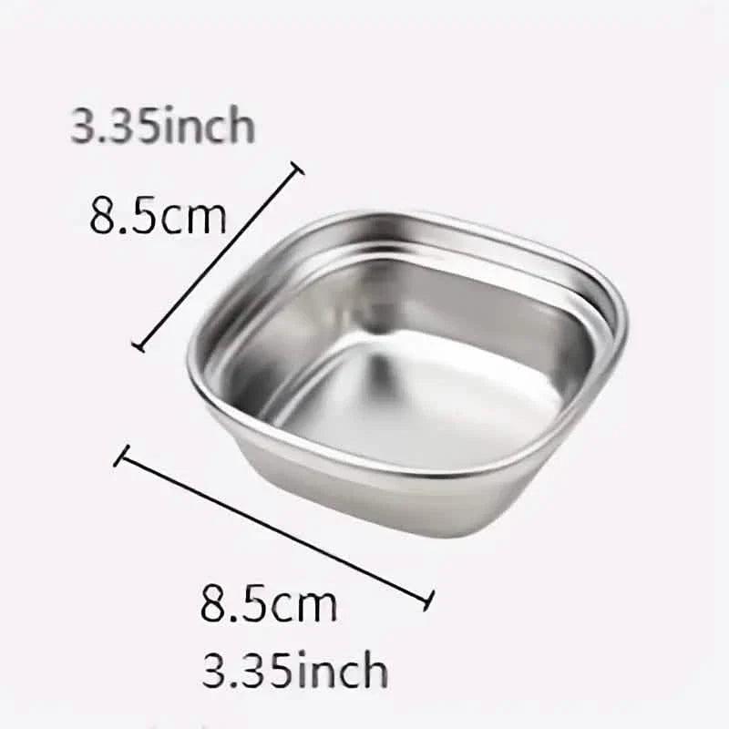4-Piece Set: Stainless Steel Sauce Dish