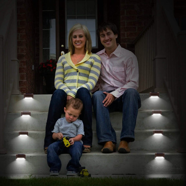 4-Piece: Solar Powered LED Step Lights